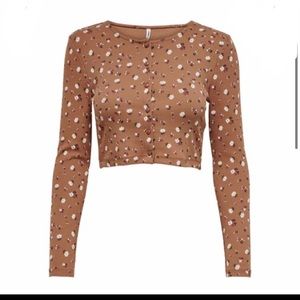 ONLY Fenja cropped floral cardigan NWT